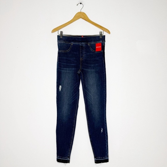 SPANX Distressed Skinny Jeans – Medium Wash Size Small 4/6 NWT - Picture 3 of 9